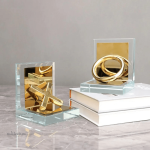 Serre-livre en cristal, soutien pour livres