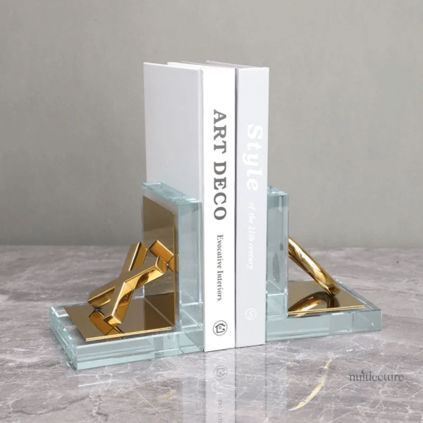 Élément de décoration, serre-livre en cristal design