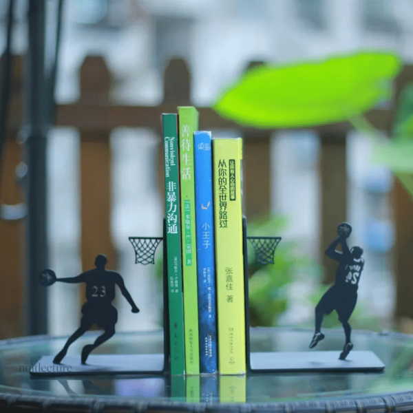 Serre-livre moderne en métal pour livres de sport