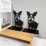 Élégant serre-livre en métal Bulldog, idéal pour étagères