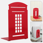 Support à livres en métal design cabine téléphonique