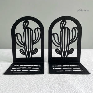 Serre-livre métal cactus design moderne pour livre