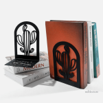 Serre-livre cactus en métal, accessoire de bureau tendance