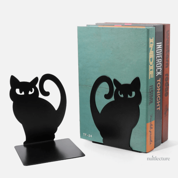serre-livre-en-metal-chats-noirs-1 Serre-livre métal chats noirs décoratif pour bibliothèque