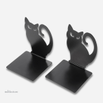 Serre-livre original en métal pour passionnés de chats