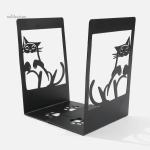 Déco pratique : serre-livre métal thème chats paresseux
