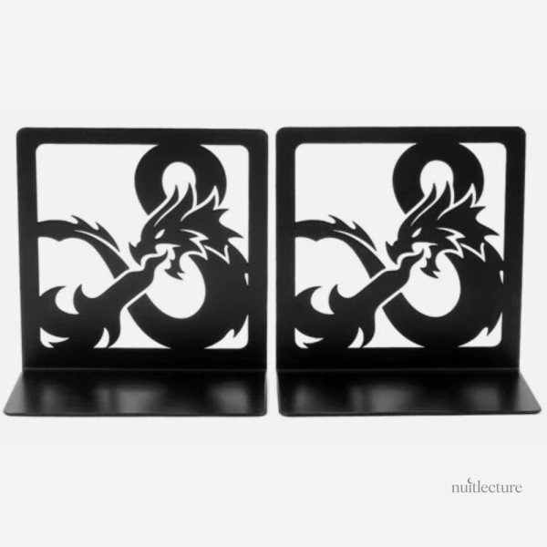 Objet de décoration en métal : serre-livre dragon
