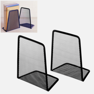 Serre-livre en métal design avec écrin maillé