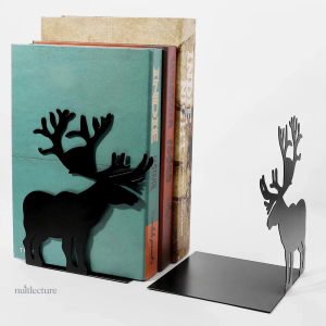 Serre-livre en métal Élan de Noël décoratif