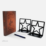 Accessoire déco : serre-livre en métal étoile