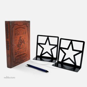 Accessoire déco : serre-livre en métal étoile