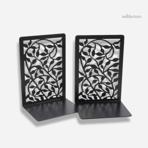 Serre-livre en métal avec design de feuilles élégant