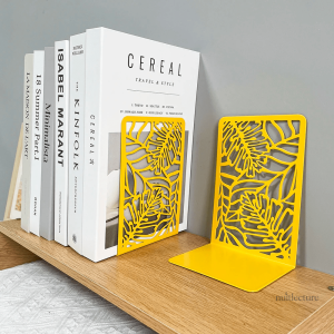Élégant serre-livre en métal à motif végétal