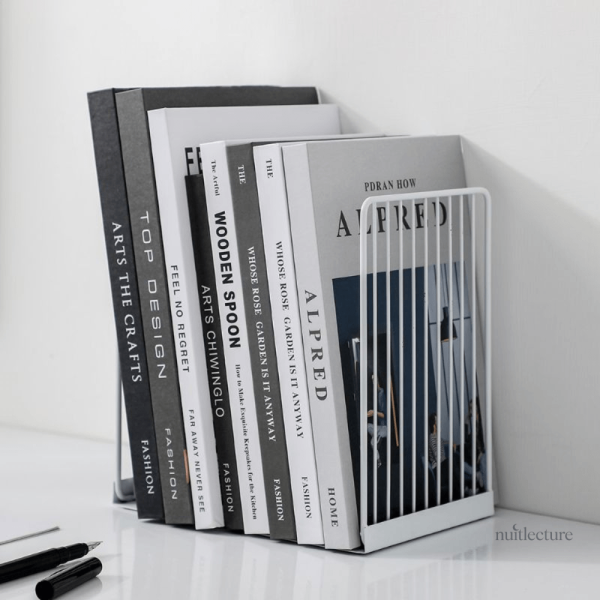Serre-livre décoratif en métal pour bibliothèque