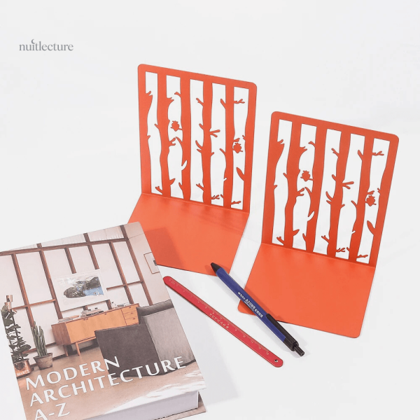 Serre-livre en métal, motif hiboux décoratif