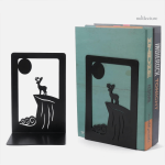 Serre-livre métal, design silhouette de cerf