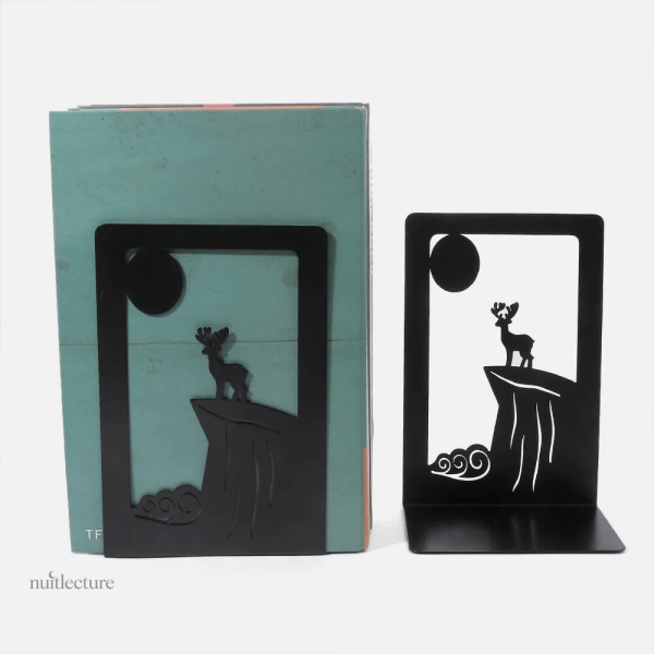 Accessoire de bureau, serre-livre en métal cerf