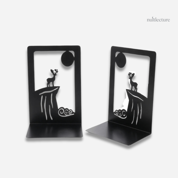 Support livres en métal, design animalier