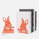 Accessoire de bureau : serre-livre lapins à la pipe