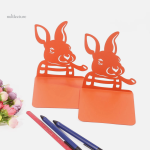 Lapins à la pipe : serre-livre en métal original