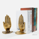 Accessoire de rangement en métal forme mains pour livres et objets