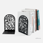 Objet déco : serre-livre en métal, thème floral