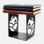 Support de livre en métal avec design inspiré de la nature