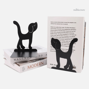 Serre-livre en métal avec un design de petit chien