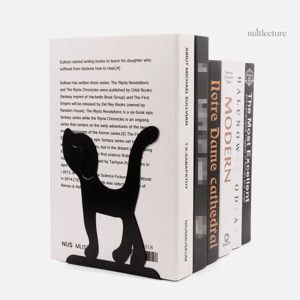 Serre-livre animal en métal, style contemporain