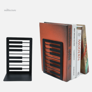Serre-livre en métal design piano pour la bibliothèque