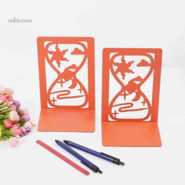 Serre-livre moderne en métal pour livres et décor