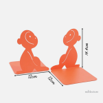Accessoire de bureau, serre-livre singe en métal charmant