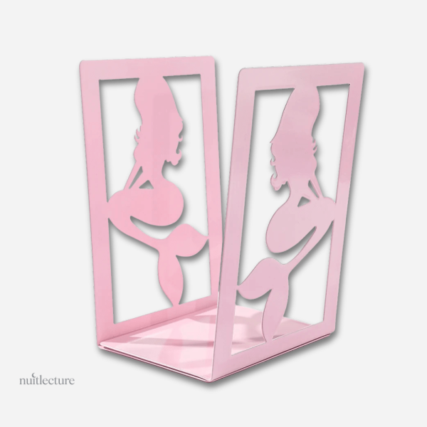 Accessoire de bureau : serre-livre en métal rose