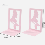 Serre-livre en métal au design de sirènes roses