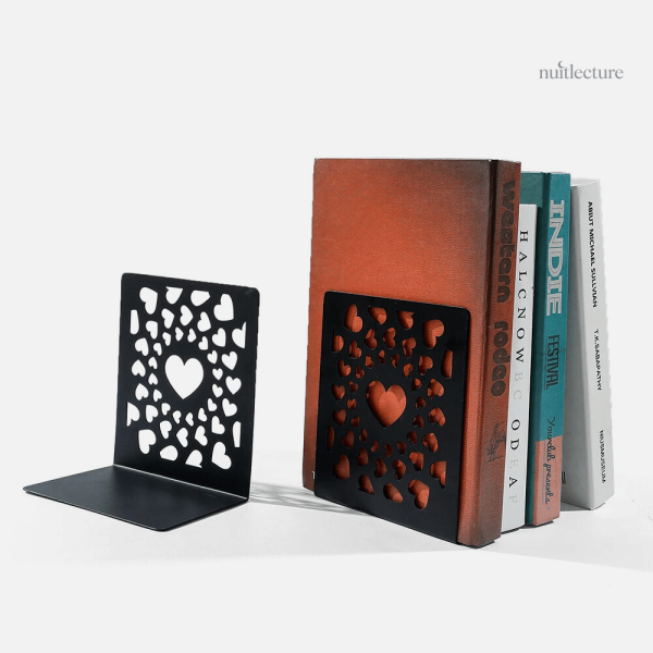 Serre-livre unique en métal, parfait pour étagère