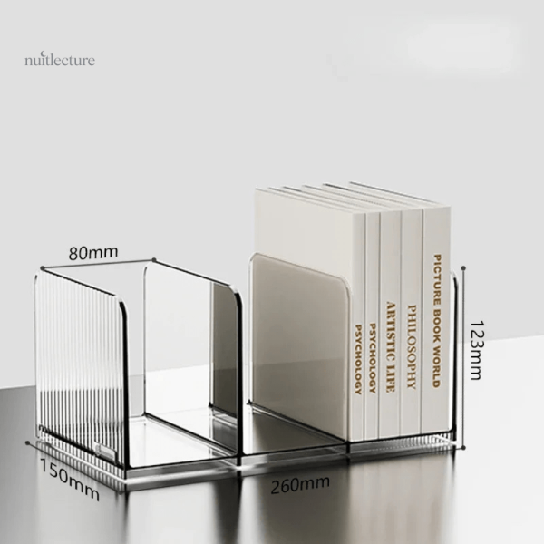 Harmonie quadrillée : serre-livre élégant et pratique