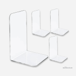 Transparence pure : serre-livre minimaliste pour étagère