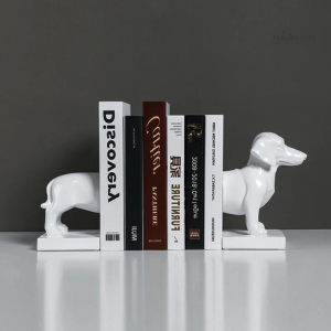 Serre-livre en résine représentant un chien