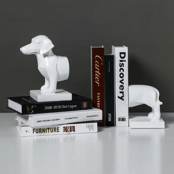 Serre-livre original en forme de chien