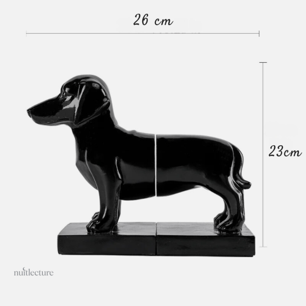 Objet de décoration : serre-livre chien pour bibliothèque