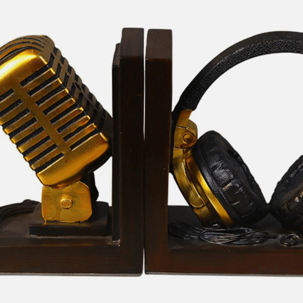 Objet décoratif : serre-livre en résine, inspiration musicale