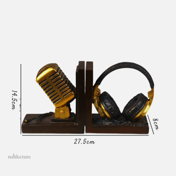 Accessoire de rangement : serre-livre Écho musical en résine