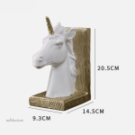 Serre-livre licorne en résine, parfait pour les passionnés