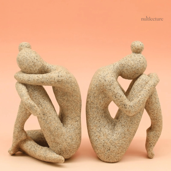 Serre-livre artistique en résine pour décoration intérieure