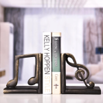 Serre-livre décoratif en résine, design musical