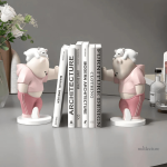 Serre-livre 3D ours en résine pour maintien de livres