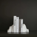 Serre-livre en résine, design rocher pour bibliothèque moderne
