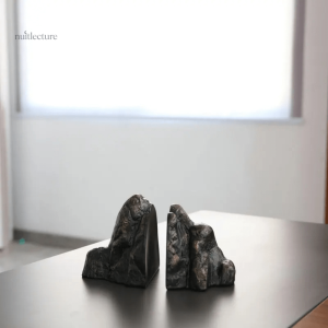 Rochers en résine, serre-livre décoratif pour étagères