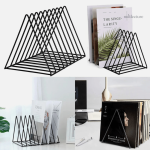 Accessoire de bureau en métal, serre-livre triangles